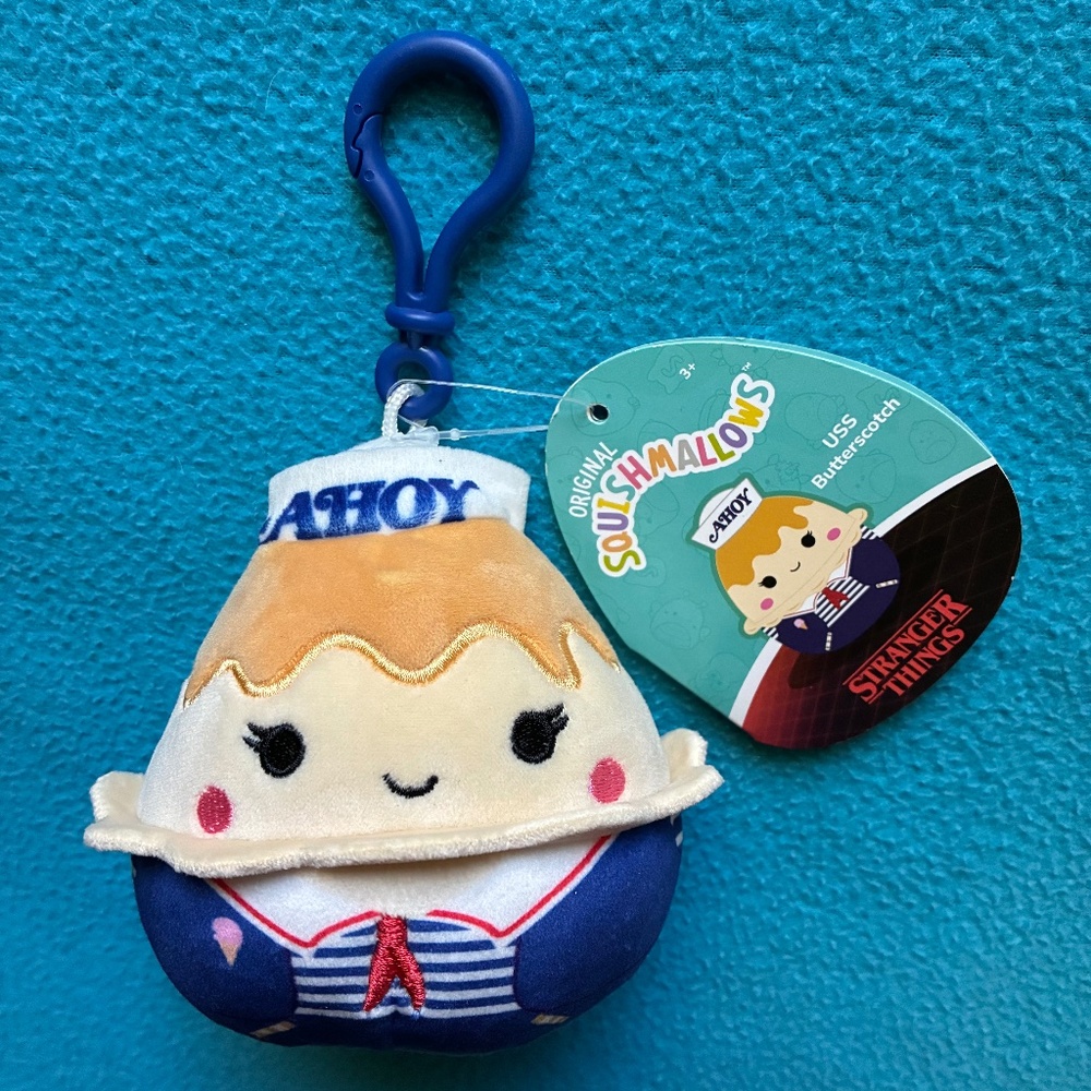 NEW 3.5 inch Squishmallows Stranger Things Ahoy Butterscotch clip-on plush